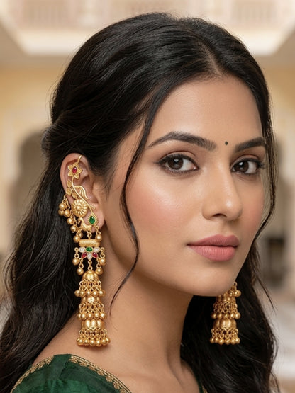 VIVAZS Kashmiri Drop earcuff Earrings Jhumkas