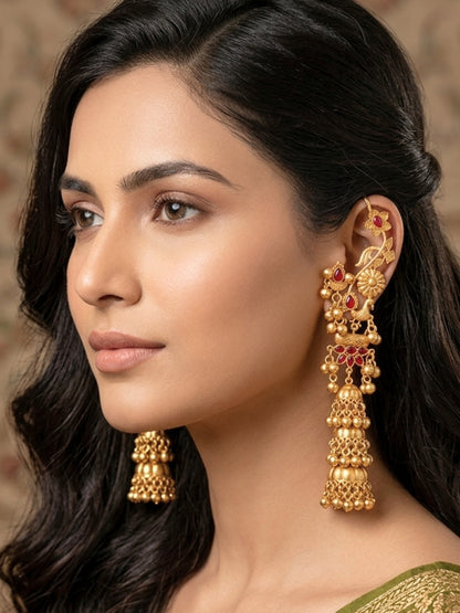 VIVAZS Kashmiri Drop earcuff Earrings Jhumkas