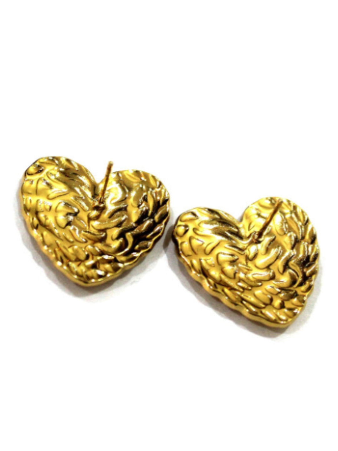 VIVAZS 18K PVD Gold Plated Heart Stud earrings