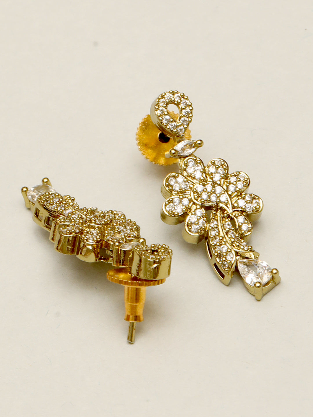 Gold-Plated AD-Studded Jewellery Set