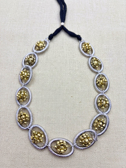 Dual-Toned Oval Link Statement Necklace