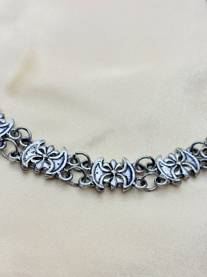 Oxidized Silver-Plated Antique Linked Waist Chain