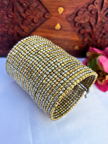 Spiral Layered Adjustable Bangle Style Bracelet