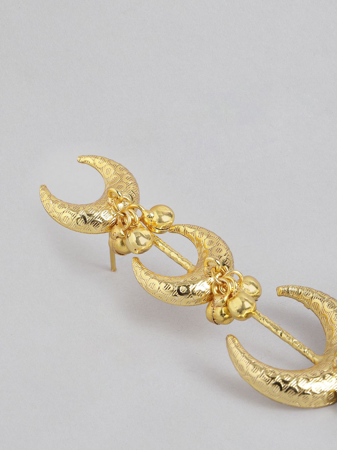 VIVAZS Gold Plated Contemporary Chandbalis Earrings