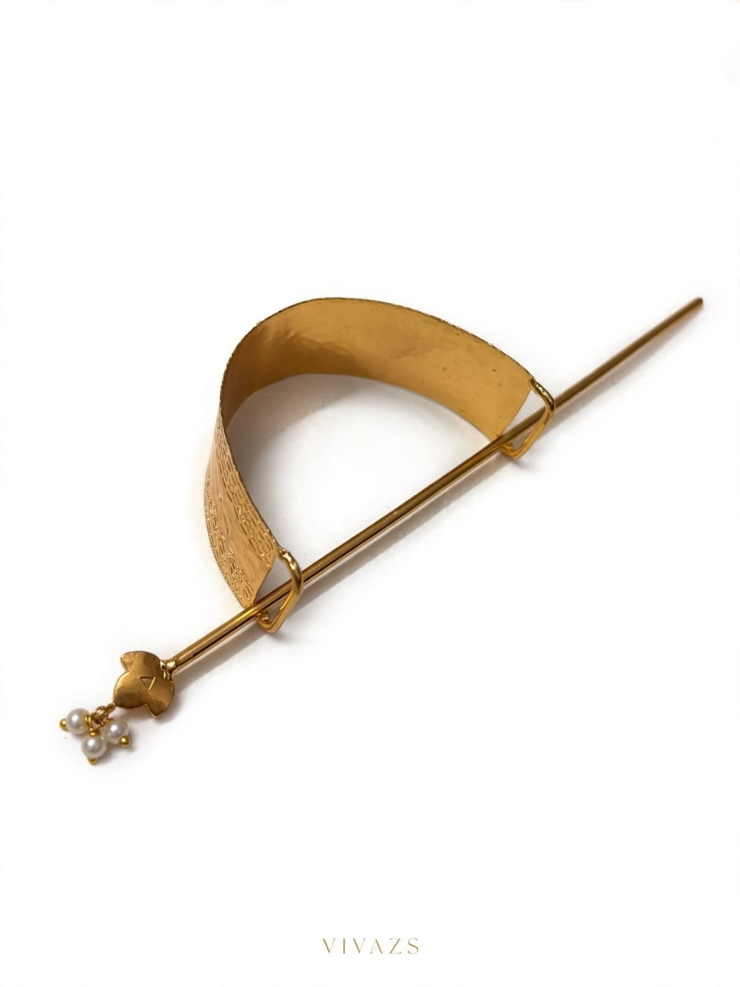 Gold-Plated Traditional Engraved Hair Juda Pin