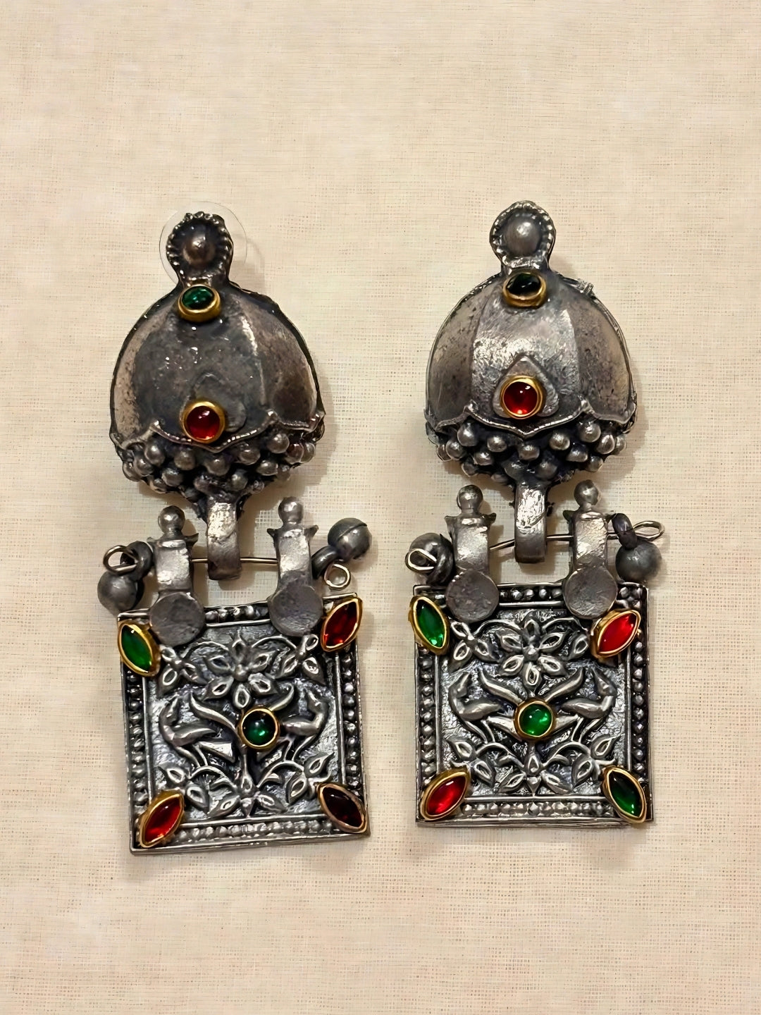Silver-Plated Oxidised Jewellery Set