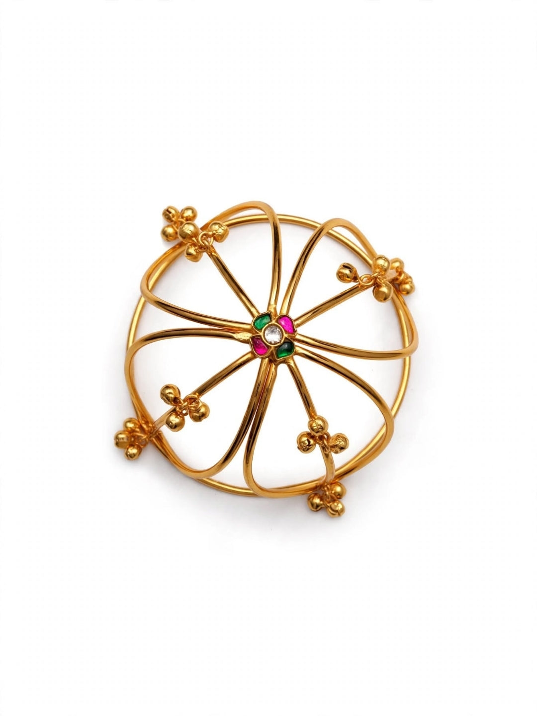 Gold-Plated Traditional Floral Hair Juda Pin