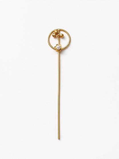 Gold-Plated Traditional Floral Hair Juda Pin