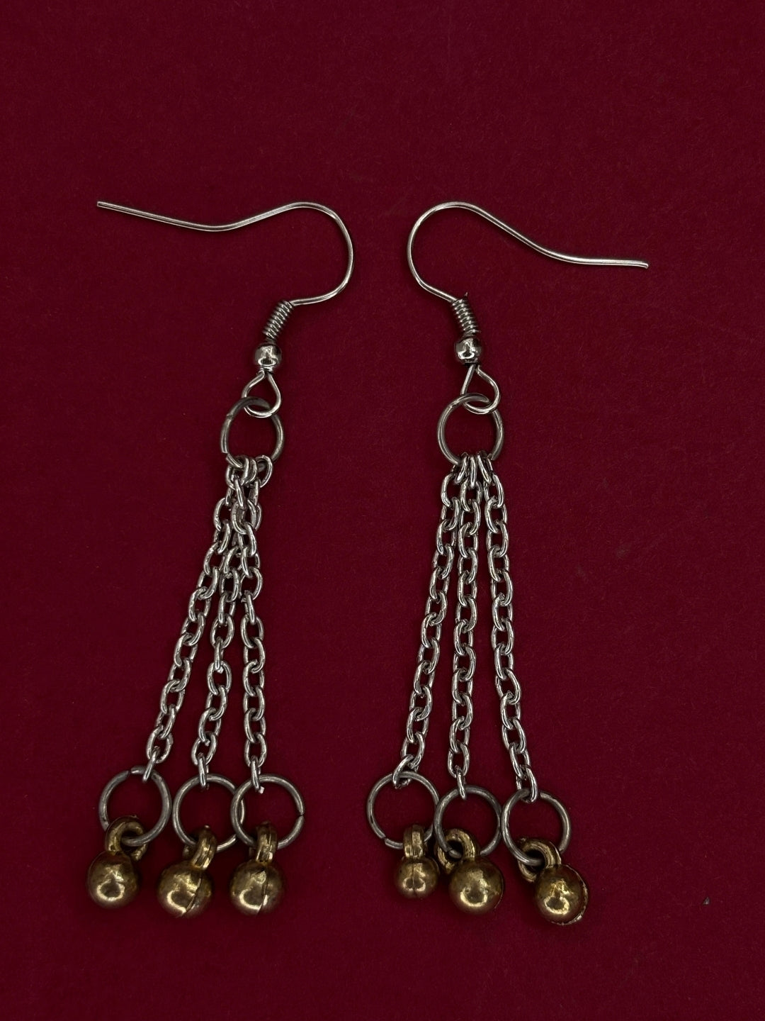 Dual-Tone Silver-Plated Oxidised Tribal Necklace Jewellery Set