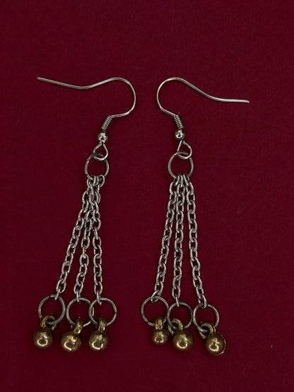 Dual-Tone Silver-Plated Oxidised Tribal Necklace Jewellery Set