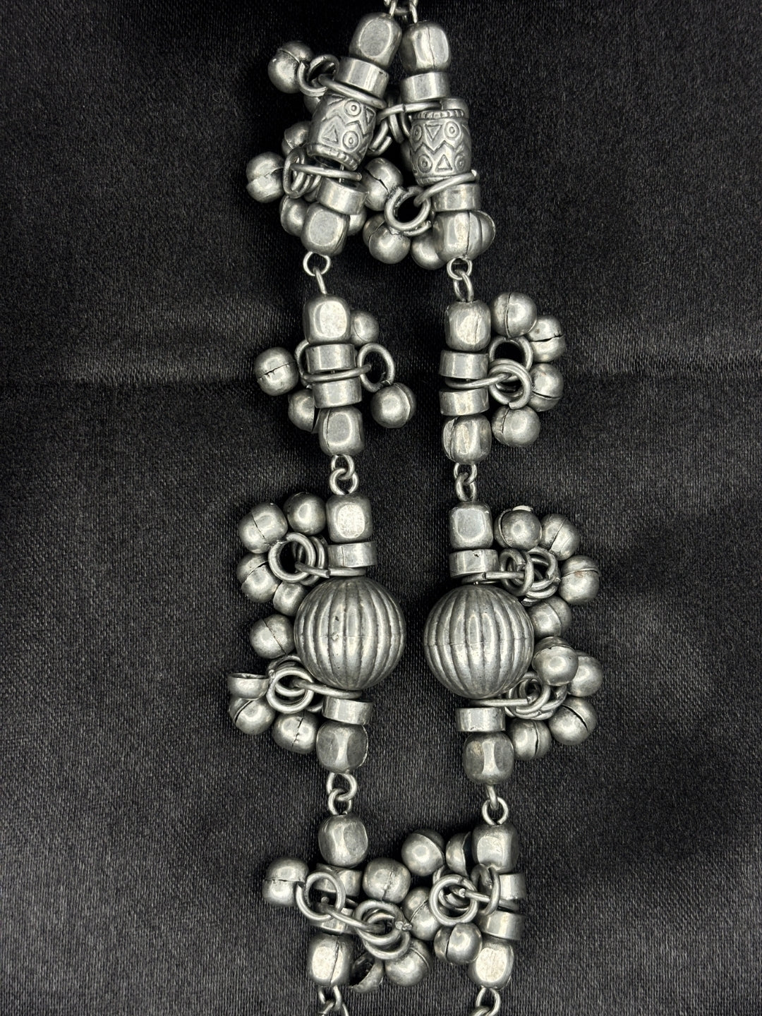 Oxidised Silver-Plated Tribal Statement Long Necklace
