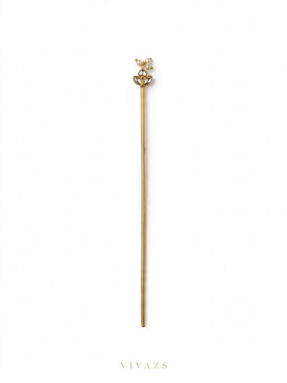 Gold-Plated Traditional Engraved Hair Juda Pin