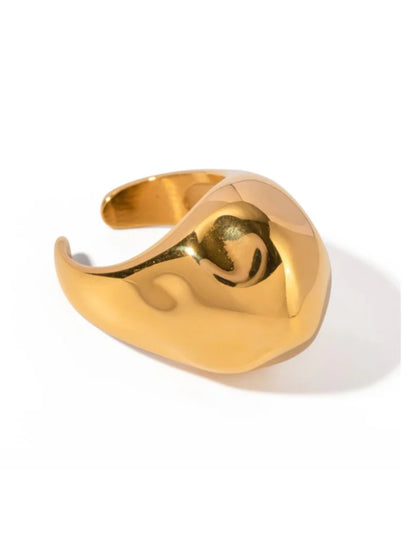 VIVAZS 18K GOLD PLATED dome shaped ring