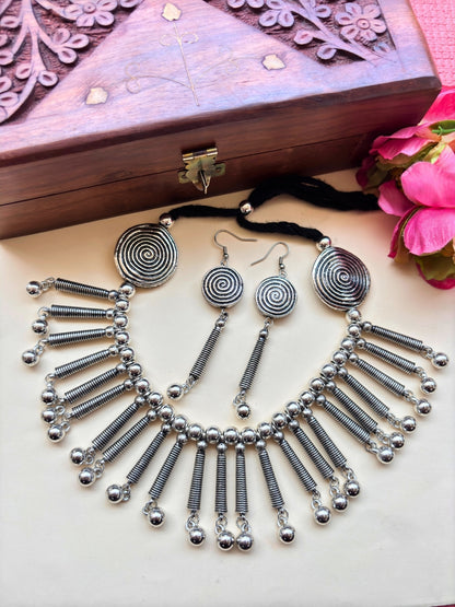 Tribal Statement Oxidized Jewellery set