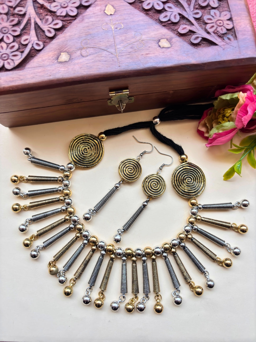Tribal Statement Oxidized Jewellery set