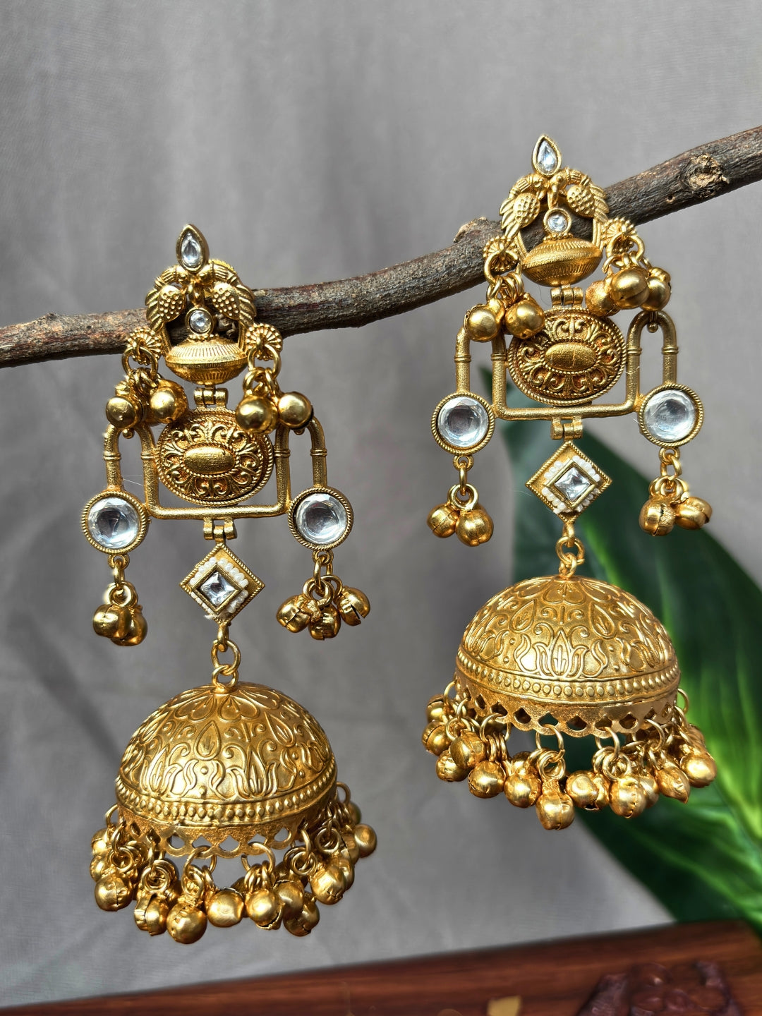 VIVAZS Kashmiri Long Drop Jhumka Earrings