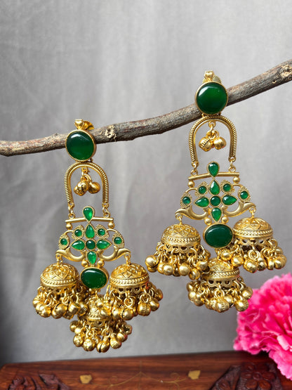 VIVAZS Kashmiri Long Drop Jhumka Earrings