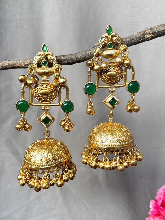 VIVAZS Kashmiri Long Drop Jhumka Earrings