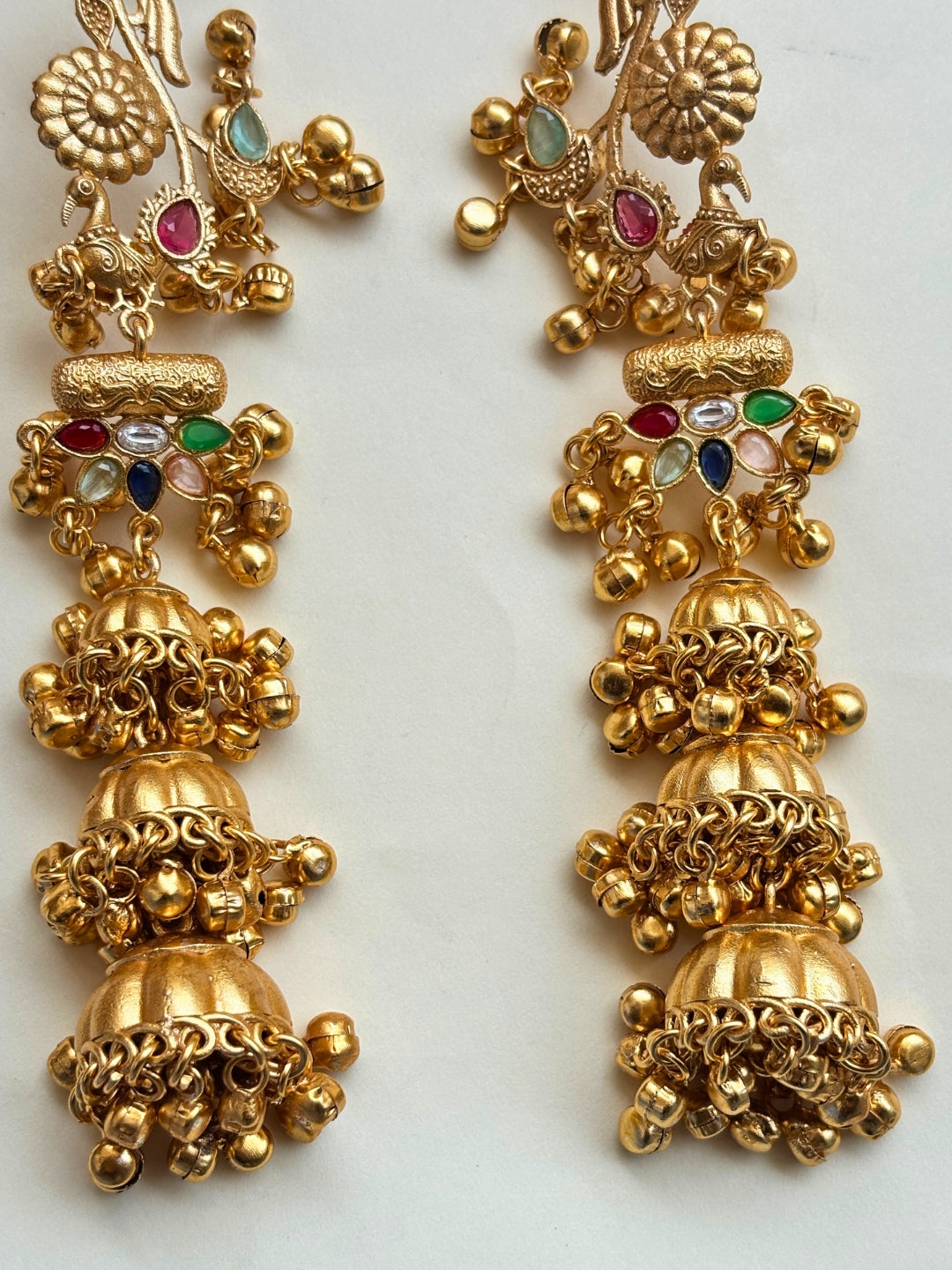VIVAZS Kashmiri Drop earcuff Earrings Jhumkas(Multicolor)