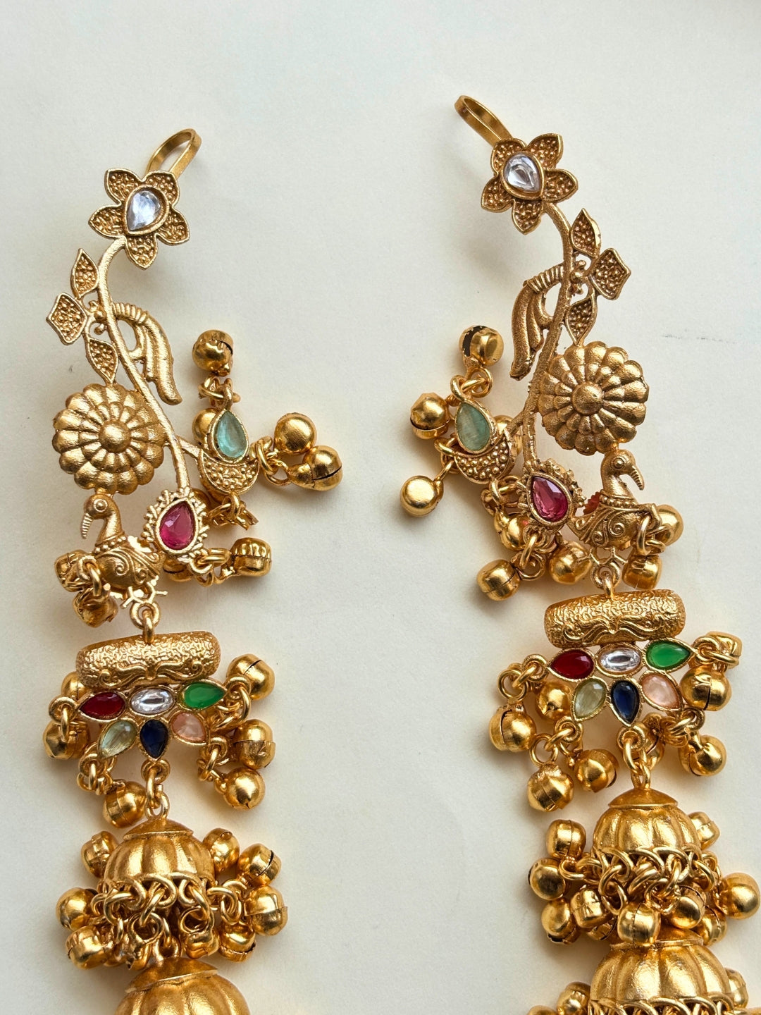 VIVAZS Kashmiri Drop earcuff Earrings Jhumkas(Multicolor)