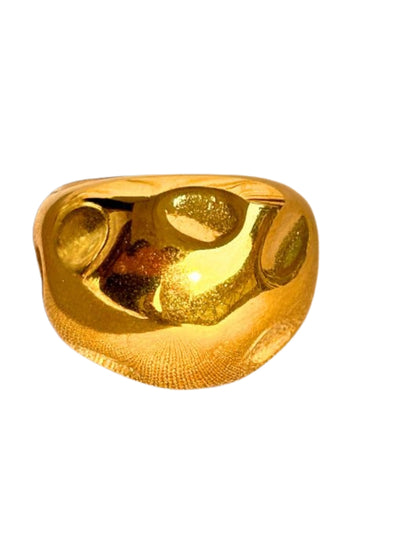 VIVAZS 18K GOLD PLATED dome shaped ring