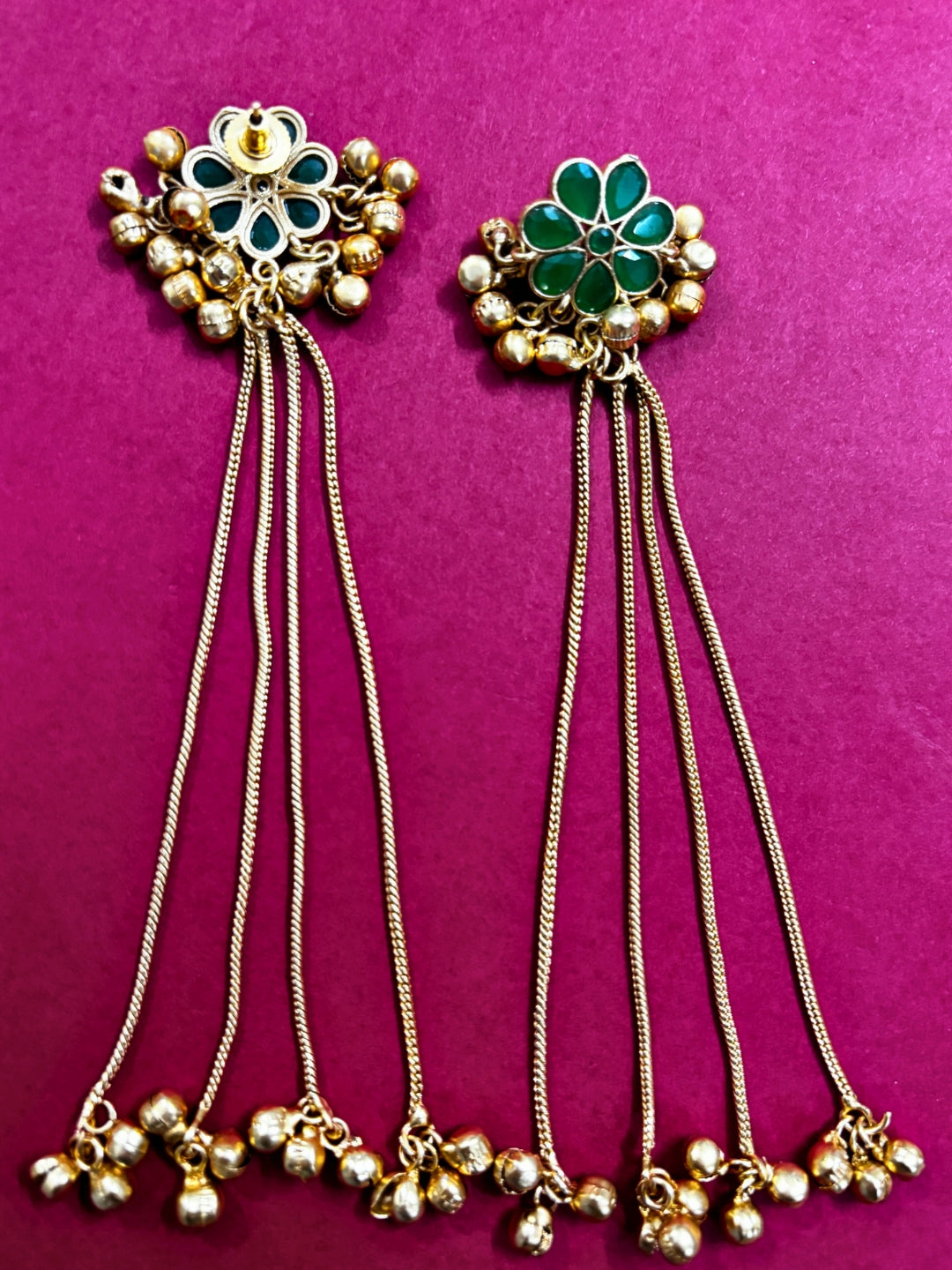 VIVAZS Kashmiri Long Drop Earring