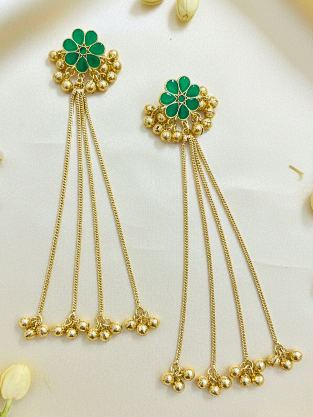 VIVAZS Kashmiri Long Drop Earring