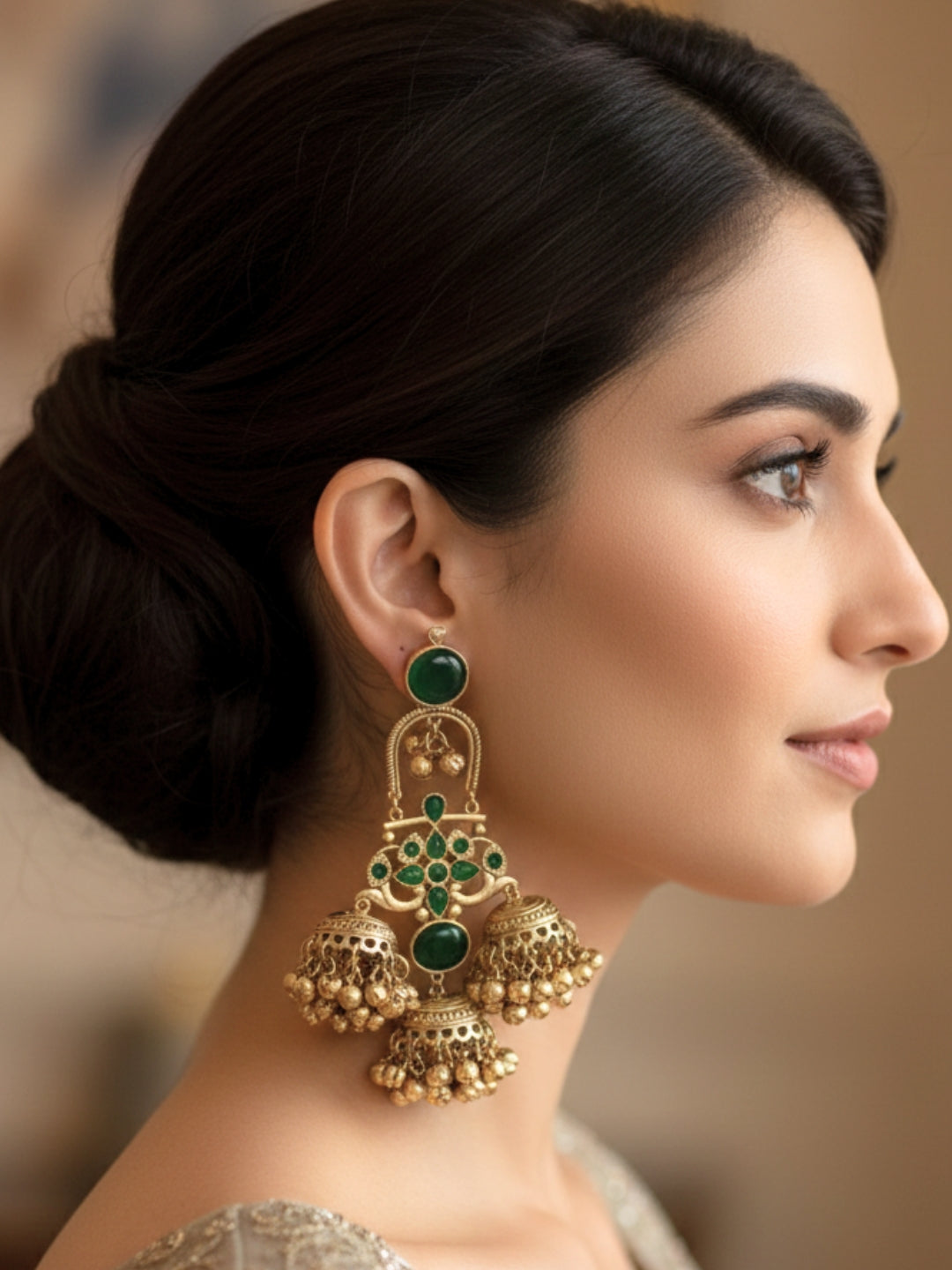 VIVAZS Kashmiri Long Drop Jhumka Earrings
