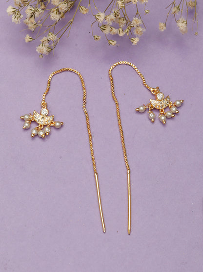 VIVAZS Gold plated Drop Earrings