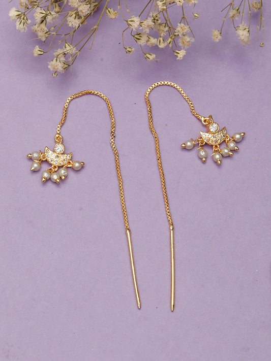 VIVAZS Gold plated Drop Earrings