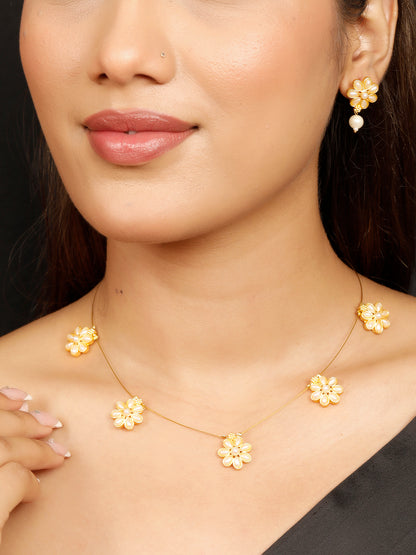 VIVAZS Sleek White beads Necklace Necklace Online