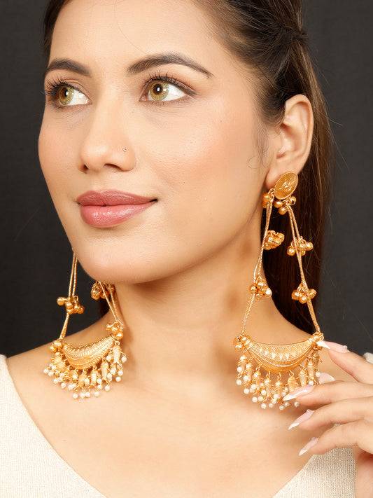 VIVAZS Kashmiri Chandbali Earrings