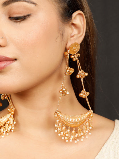 VIVAZS Kashmiri Chandbali Earrings