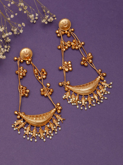 VIVAZS Kashmiri Chandbali Earrings