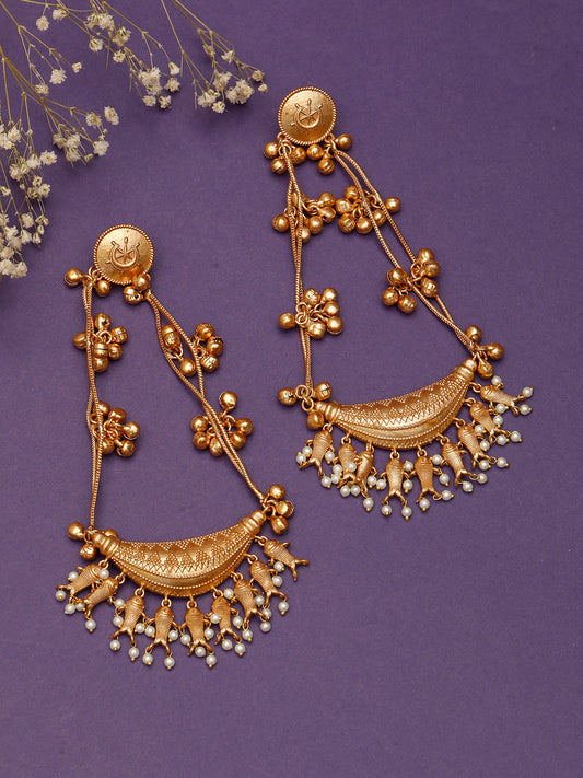 VIVAZS Kashmiri Chandbali Earrings