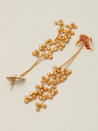VIVAZS Kashmiri Drop Earrings(Pink)