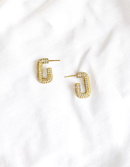 VIVAZS 18K Gold Plated Chunky Hoop Earrings