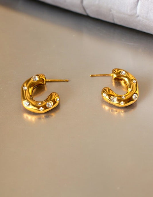 VIVAZS 18K Gold Plated Hoops