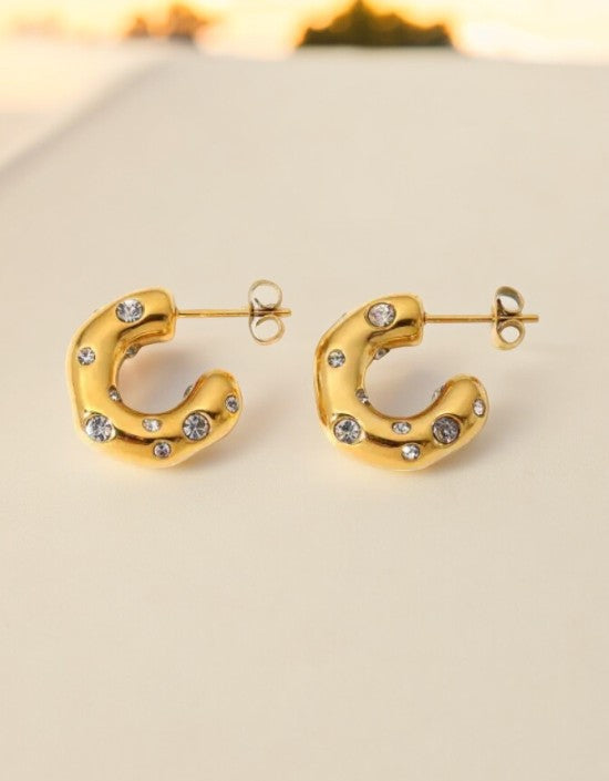 VIVAZS 18K Gold Plated Hoops