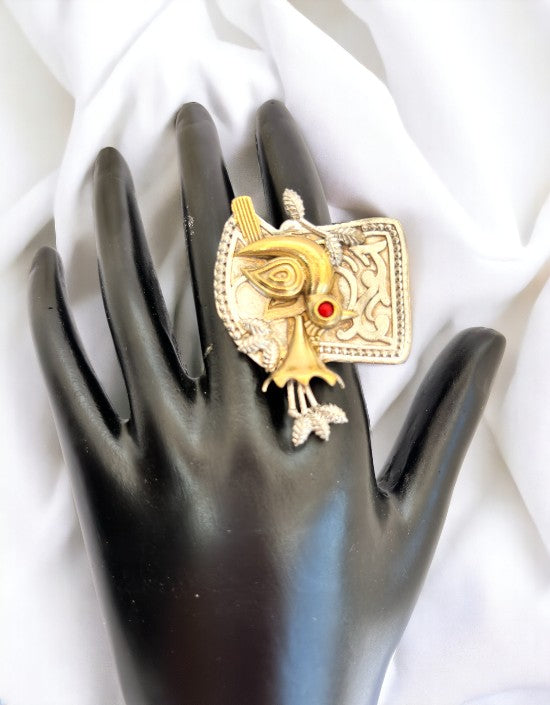 Vivazs  Stunning Brass Bird Ring