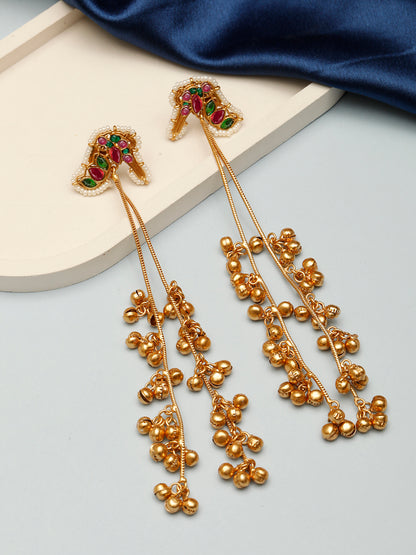 VIVAZS Kashmiri Drop Earrings (Multi color)