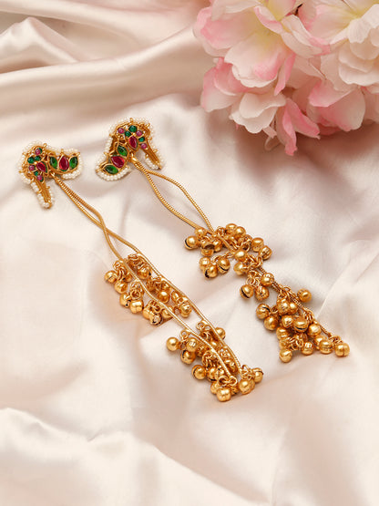 VIVAZS Kashmiri Drop Earrings (Multi color)