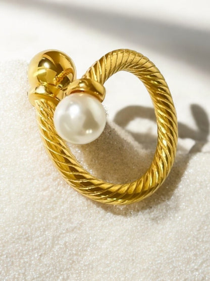 VIVAZS 18K PVD Gold Plated Ring