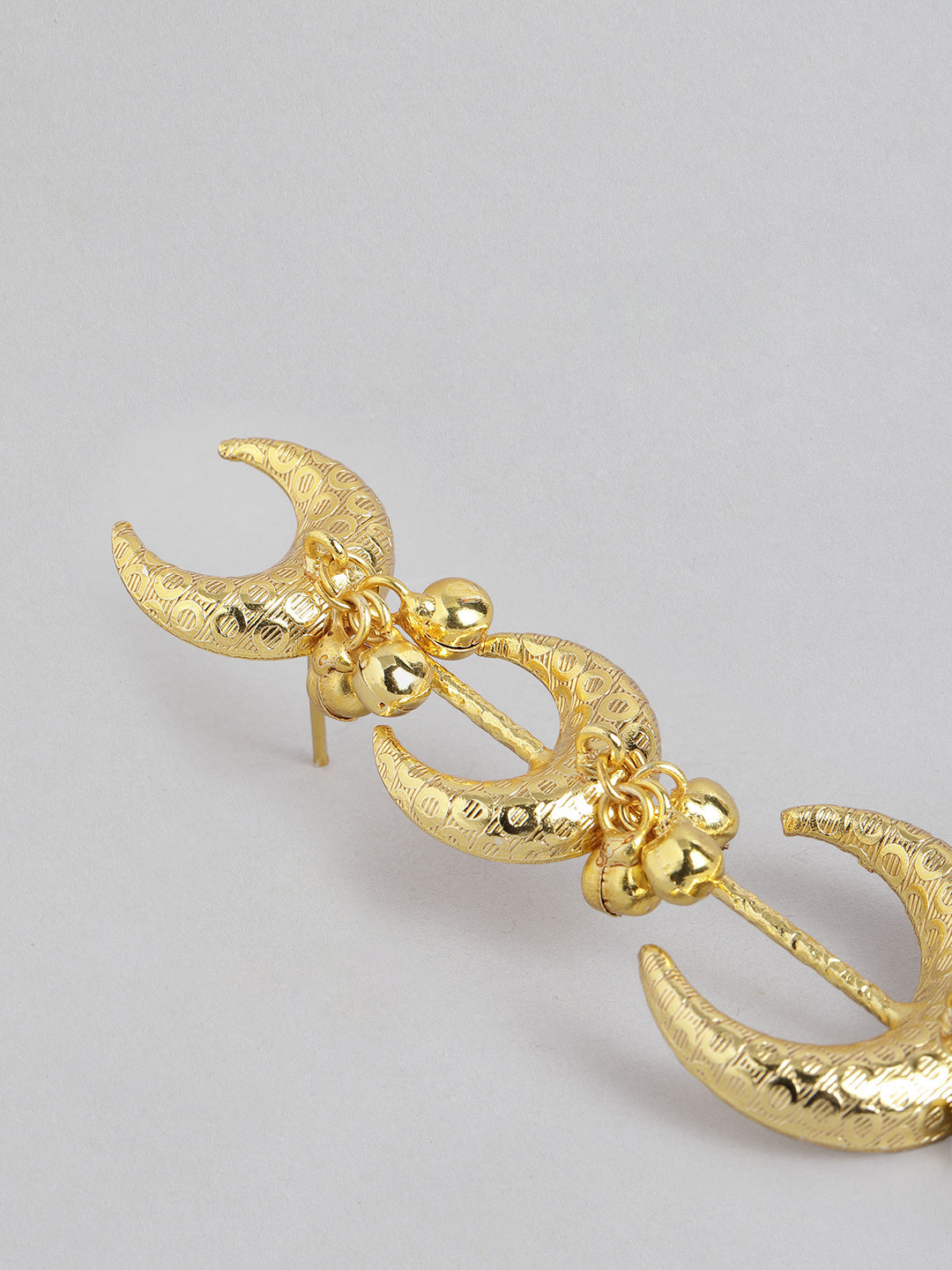 VIVAZS Gold Plated Contemporary Chandbalis Earrings