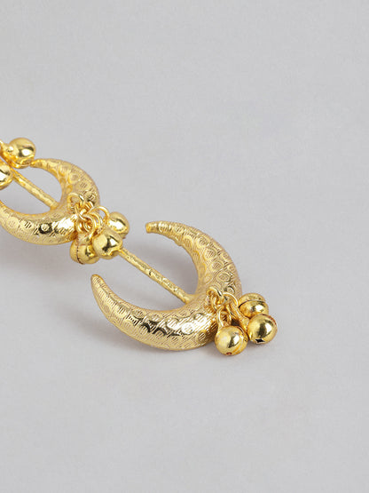 VIVAZS Gold Plated Contemporary Chandbalis Earrings