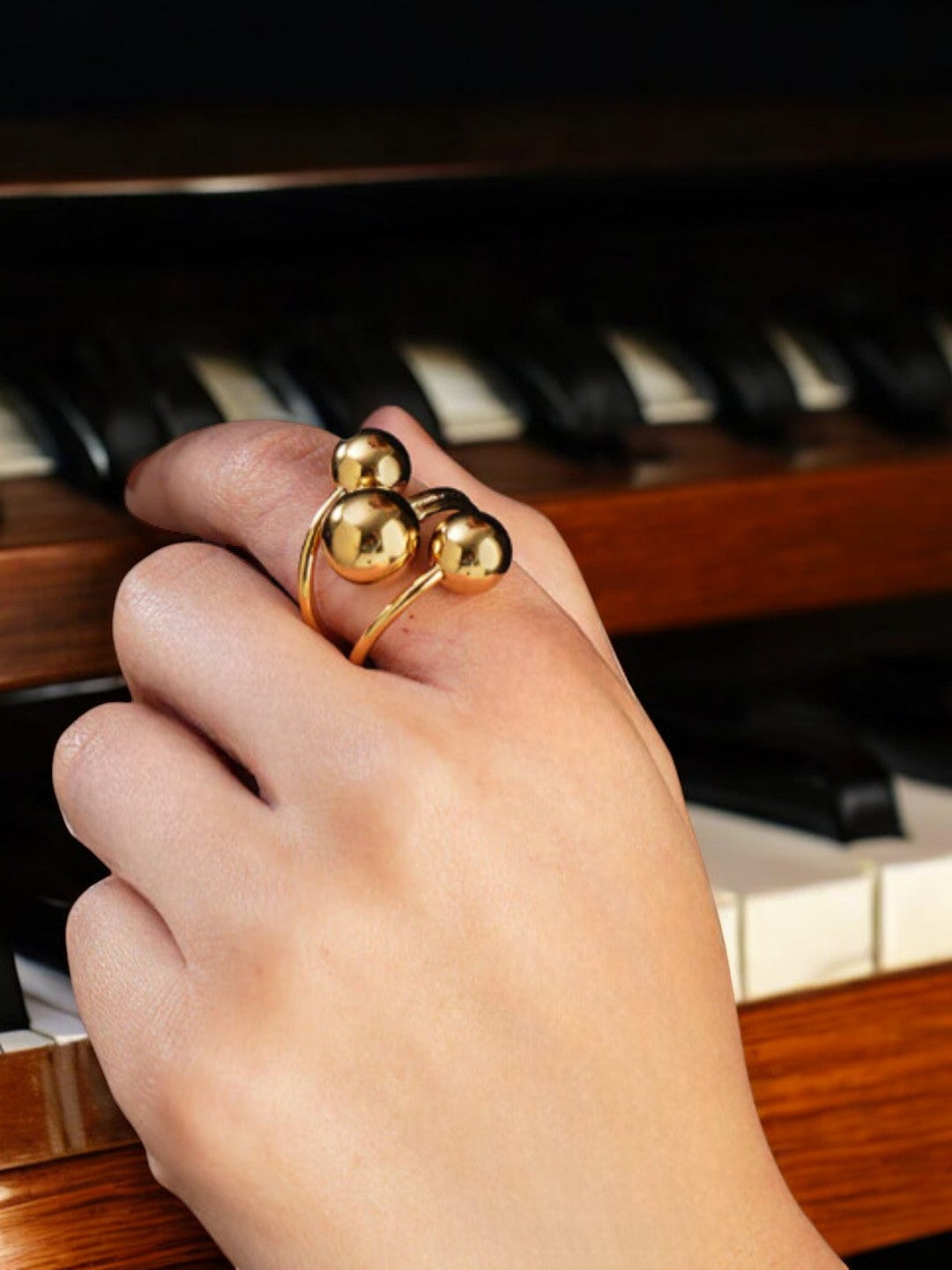 VIVAZS 18k Gold Plated Luxury Ring