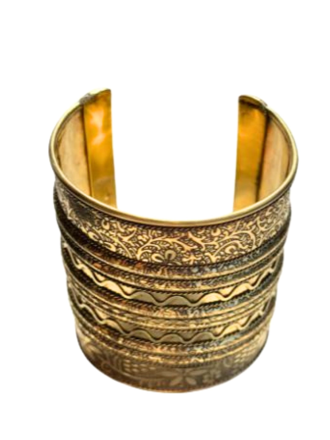 Vivazs Band Golden  Oxidised Handcuff