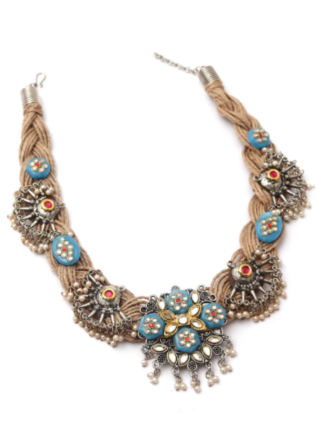 Vivazs Golden Jute Necklace