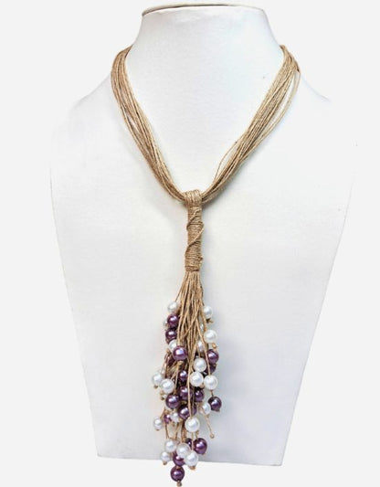 VIVAZS Jute Beads Necklace