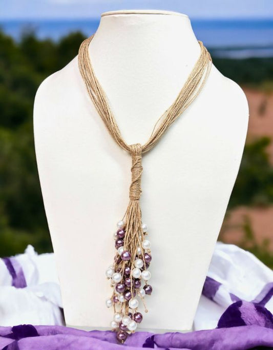 VIVAZS Jute Beads Necklace